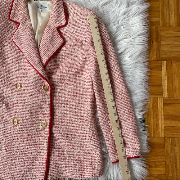 VALENTINO tweed vintage red blazer jacket - Picture 12 of 16